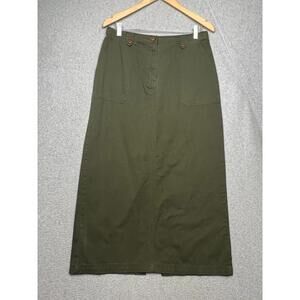 White Stag Womens Cotton A Line Midi Skirt 12 Minimalist Simple Causal Classic